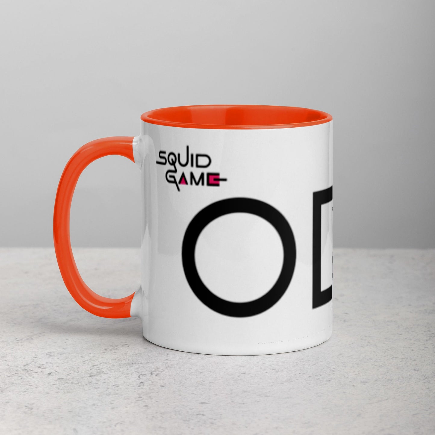 Tazza con interno colorato serie Squid Game - cerchio, quadrato e triangolo