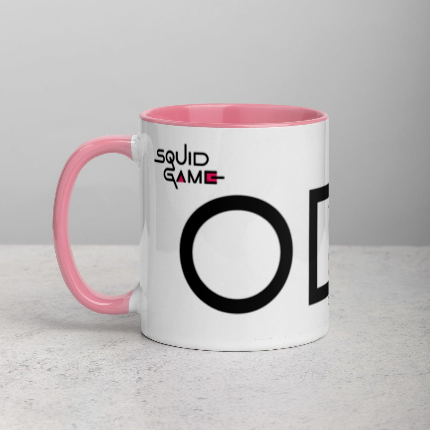 Tazza con interno colorato serie Squid Game - cerchio, quadrato e triangolo