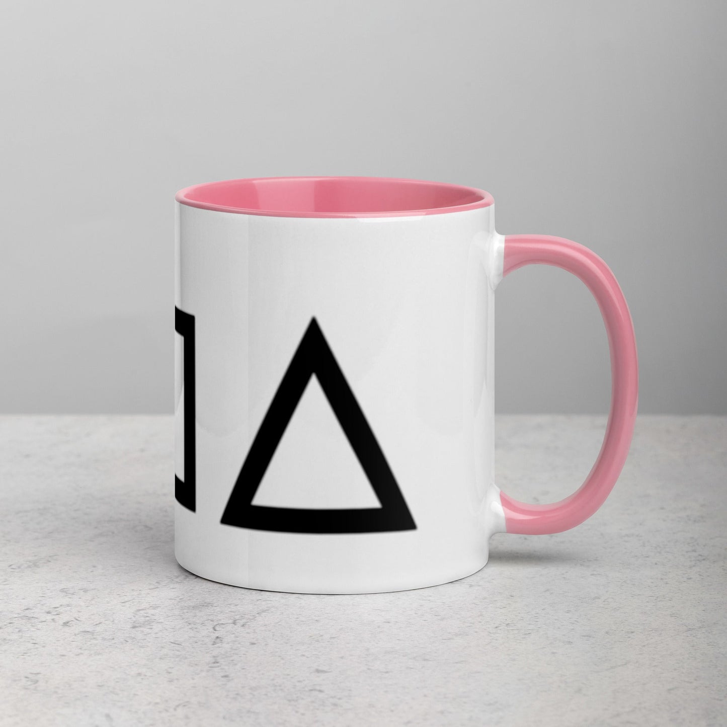 Tazza con interno colorato serie Squid Game - cerchio, quadrato e triangolo