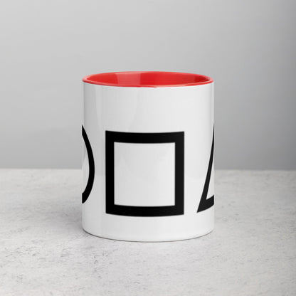 Tazza con interno colorato serie Squid Game - cerchio, quadrato e triangolo