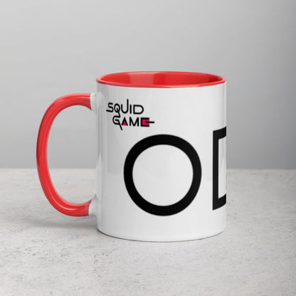 Tazza con interno colorato serie Squid Game - cerchio, quadrato e triangolo