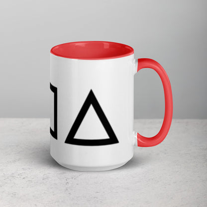 Tazza con interno colorato serie Squid Game - cerchio, quadrato e triangolo