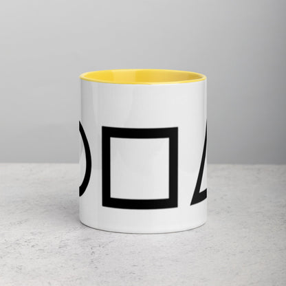 Tazza con interno colorato serie Squid Game - cerchio, quadrato e triangolo