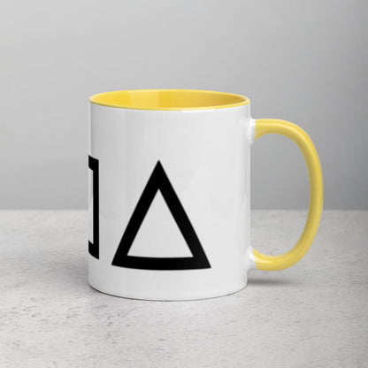 Tazza con interno colorato serie Squid Game - cerchio, quadrato e triangolo